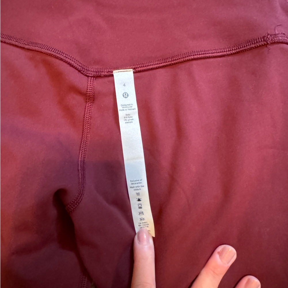 lululemon Align Leggings—Red Merlot—22” inseam - Picture 8 of 15